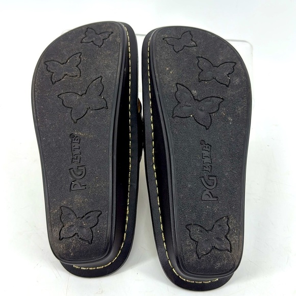 ALEGRIA Thong Women's Brown and Gold Sandals - Picture 3 of 5